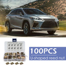100pcs No.6 U Nut Car Interior Door Trim Panel Fastener Clip for Auto Motorcycle