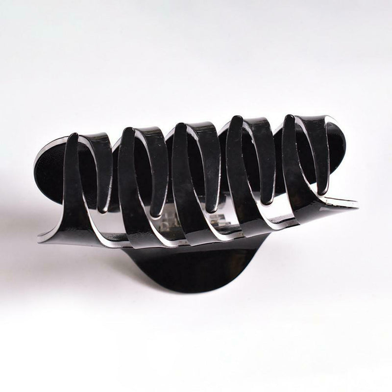 Women Hair Clip Girl Hair Claw Clamps Ladies Hairpin Headwear Gift (Black) A