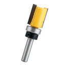 Double Flutes 1/4" Shank Straight Flush Trim Router Cutter Bit Bearing 25mm