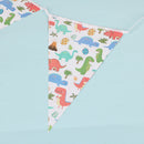 1set Dinosau theme party happy birthday paper banner bunting flags party decor3C