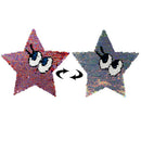 stars eyes patches reversible change color sequins sew on patches for clothesâ„–[
