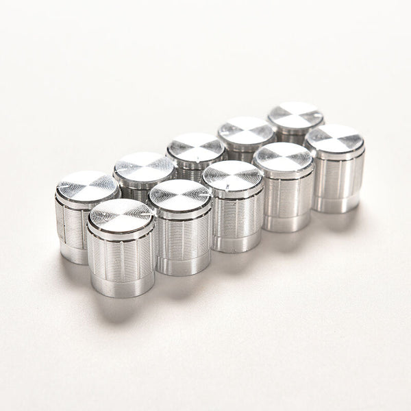 10PCS Aluminium Potentiometer Knobs Volume Control Amplifier Shaft 6MM Gift  FT