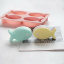 4 Cavities Cartoon Fish Flexible Silicone Soap Mold Cake Decorating Tools S a Gw
