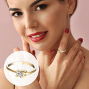 Zircon Earrings Love Pendant Necklace Ring Women Valentine Jewelry Set (2) A