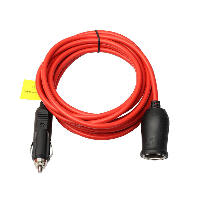 12FT 12V 24V Car Cigarette Lighter Female Socket Extension Cable Connector
