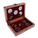 Wooden Coin Box for Collectors - Wood Coin Display Case for 10pcs 27mm Diameter
