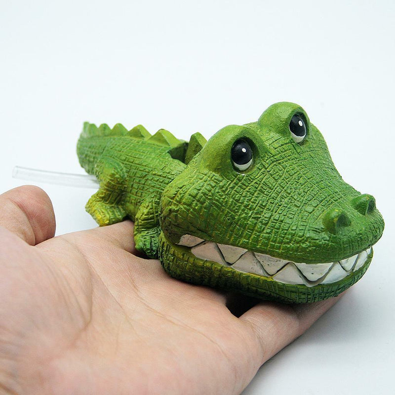 Air Bubbling Crocodile Ornaments with 16ft Aquarium Fish Tank Pond Pipe Hose