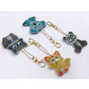 4PCS DIY Diamond Keychain Special Shaped Full Diamond Painting animal Keyring ME