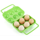 2PCS 6-Cell Egg Box Folding  Egg Holder Storage Box Container Hiking Picnic GBI