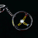 Racing Car Steering Wheel Shape Key Chain Ring Keyring Key Fob Decor Y3B1