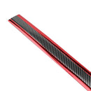1m Carbon Fiber Look Car Bumper Lip Door Sill Protector (5cm Black+Red) A