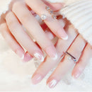 acrylic designer nail tips false french full cover nails art decor finger 24&M