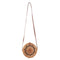Woven Rattan Bag Round Straw Shoulder Bag Small Beach Handbags Women Summer E4D1