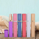 6pcs 12ml Travel Refillable Perfume Bottle Aluminum Casing Glass Liner Fine Mist