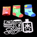 Delicate Xmas Gift Stocking Metal Cutting Dies Scrapbooking Photo Album Deco ME