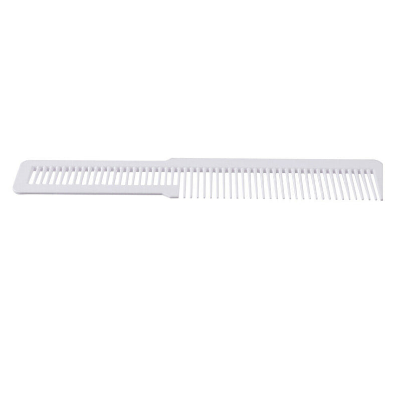 Hairdressing Carbon Anti-static Comb Wide Tooth Hair Clipper Comb (White) A
