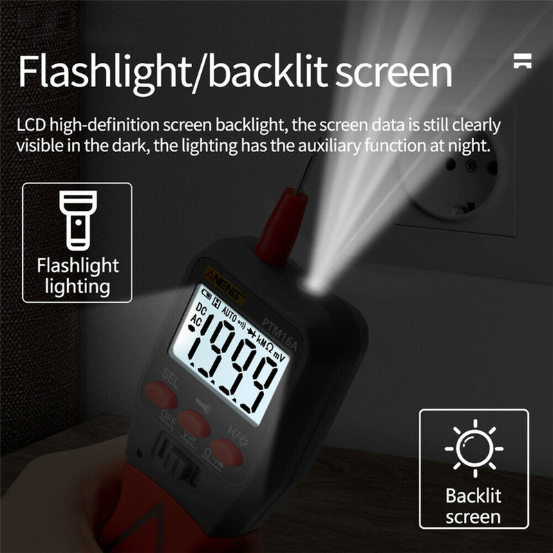 PTM16A Digital Pen Meter Multimeter Auto Range AC/DC Voltage Current Tester