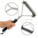 12 Stainless Steel Wire Bristle BBQ Barbecue Grill Brush Home Tools Nice G5Q1