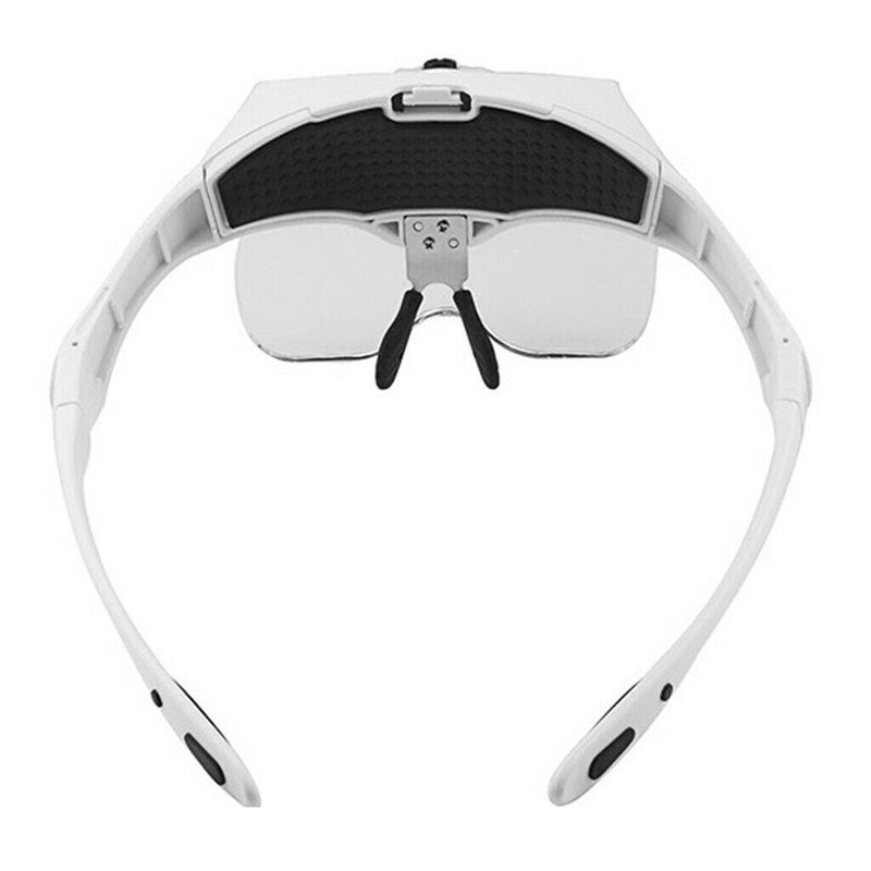 Head Glass LED Lamp Visor Head Loupe Jeweler Watch Magnifier