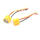 2Pcs Car Auto Truck Female Ceramic Headlight Extension Connector Plug Socke Gw