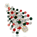 Rhinestone Cute Badges Christmas Tree Jacket Pins Brooches Unisex Alloy Jewelry