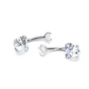 Surgical Steel Heart Zircon Navel Belly Button Ring Bar Body Piercing JewelJBTEU