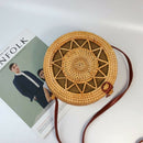 Hand-Woven Female Summer Rattan Sling Beach Straw Holiday Casual Bag Variat