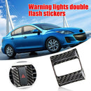 Carbon Fiber Hazard Light Switch Button Cover Trim for Mazda 3 2013-2018