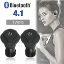Mini Wireless Earbuds Twins Stereo w/ Mic True Bass In-Ear Bluetooth Earphones