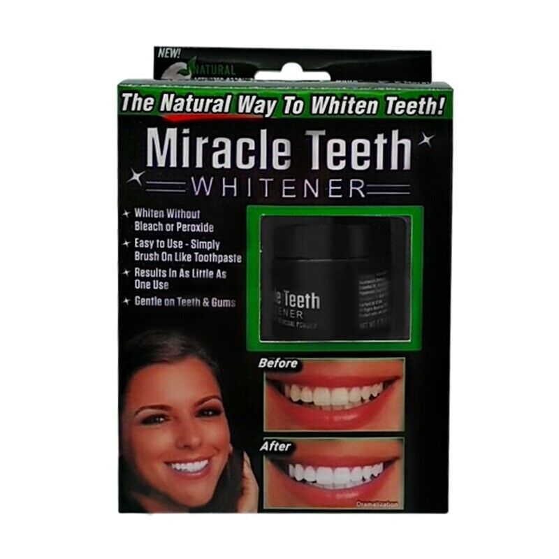 Black activated carbon teeth cleaning powder Miracle teeth Natural activity T6W7