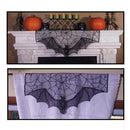 Halloween Decoration Lace Cobweb Bats Fireplace Valances Covers Black Spide