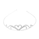 Wedding Party Bridal Bridesmaid Flower Girl Crystal Heart-Shape Crown Headb