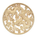 Wall Lamp Wooden Sculpted Dragon Flying Closet Door Carpentry Accessory (15