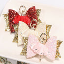 Rhinestone Ballet Girl Hairpin Bows With Clips Flash Glitter Leather Hair P M4T2