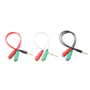 3.5mm Red And Green One to two Audio Cable Stereo Audio Y Splitter Cable Ada_kz