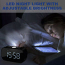 Alarm Clock Radio With Wireless Bluetooth Speaker Fm Radio Night Light 5 In
