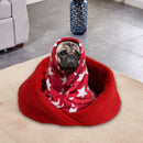Warm Fleece Pet Sleeping Bag Nest Soft Kennel Cats Dog Bed House (Red L) A