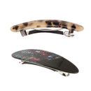 2pack Elegant Women Lady Acrylic Leopard Spring Large Hair Pin Clip Barrette