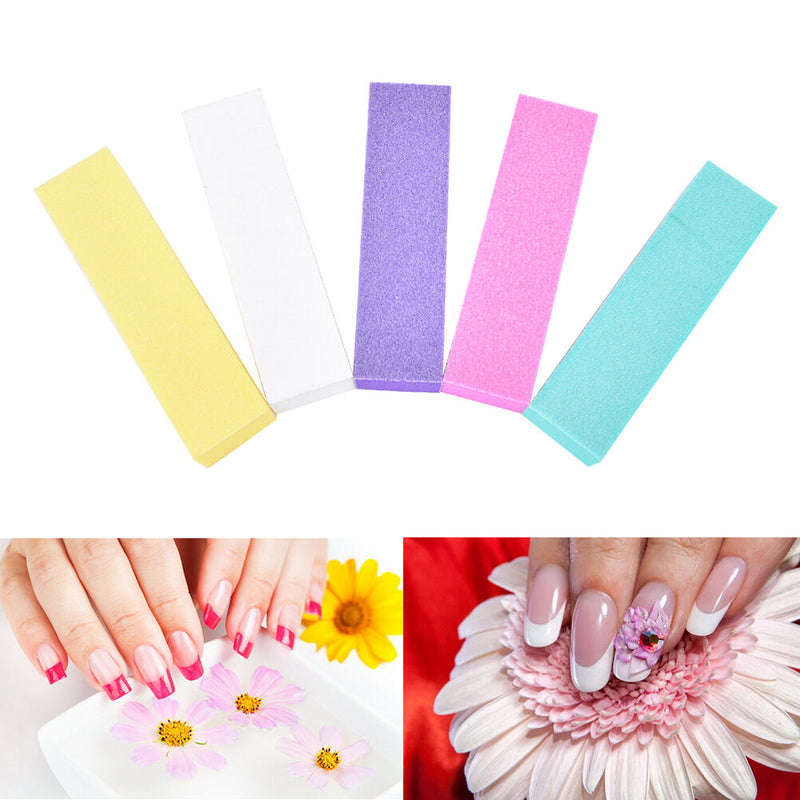 Nail Art 2Pcs Block Files Manicure Buffer For Salon UV Gel Polish Pedicure Kw