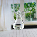 Clear Glass Angel Shape Flower Plant Hanging Vase Container Decor Plants Bottle