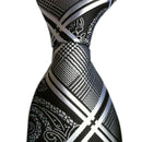 New Black Floral WOVEN JACQUARD Silk Men's Suits Tie Necktie