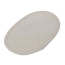 Beige Oval Bath Shower Face Loofah Scrubber Exfoliator Sponge Pad B5Y6