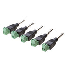 5 Pack Mono 6.35mm 1/4'' Audio Socket Connector with Female Screw Terminal for