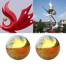 2 x Hollow 304 Stainless Steel Exercise Balls Globes, Floating Pond Gazing