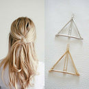 Minimalist Geometric e-Shape Hair Clip,Dainty Hollow alloy Hairpin Clamps A