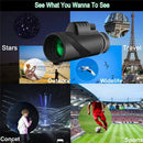 Monocular Telescope 40x60 High Power BAK4 Prism Waterproof w/ Tripod f. Outdoor