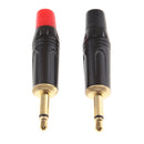 2Pieces 3.5mm Mono Male Repair Earphones Audio Solder Jack Plug Adapter