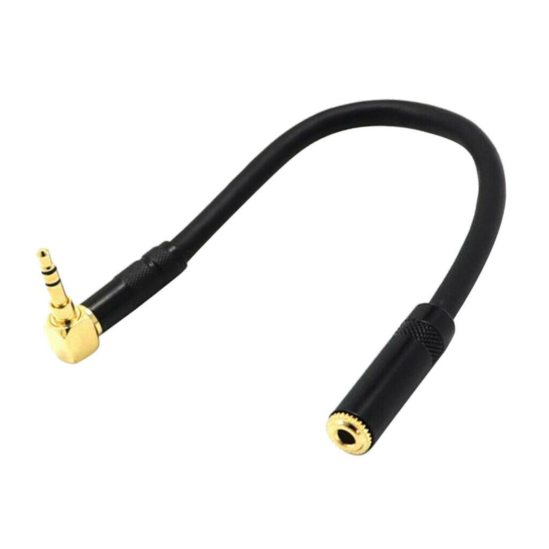 3.5mm Male to 3.5mm Female 1/8" to 1/8" 90 Degree Right Angle Jack Cable