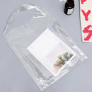 1Pc Plastic Pvc Shopping Bag Totes Transparent Pu Clear Holographic Handbag A9J2