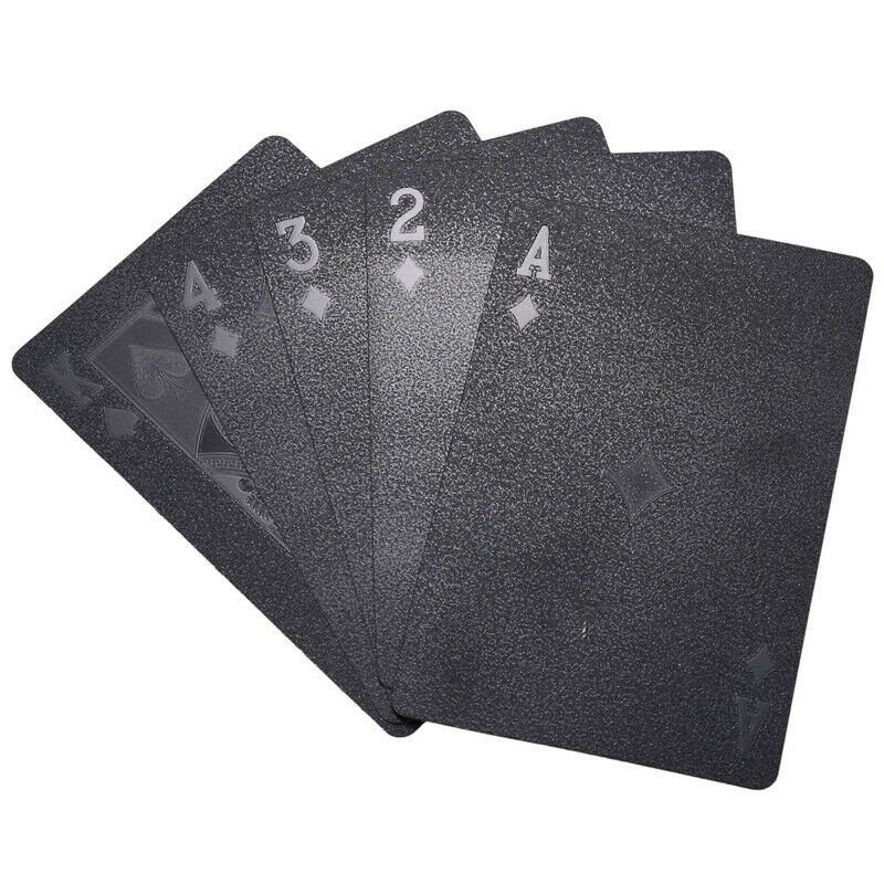 Poker Embossed Game Collection Playing Cards Set Plastic Durable Waterproof A1P7